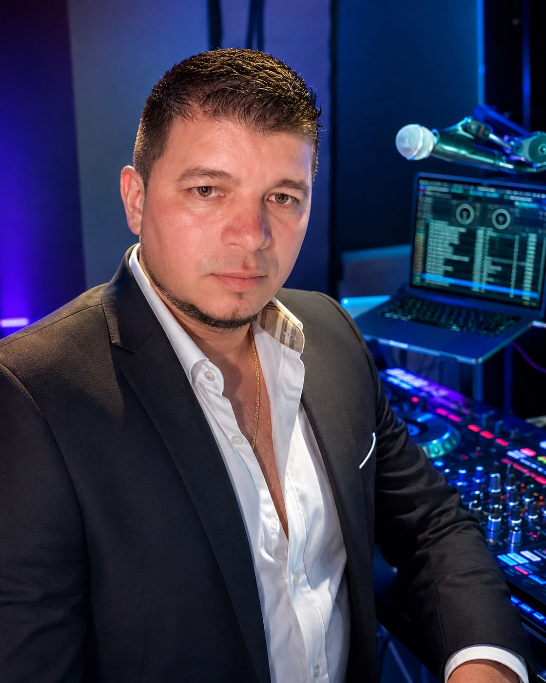 Retrato de Baylon DJ en la cabina